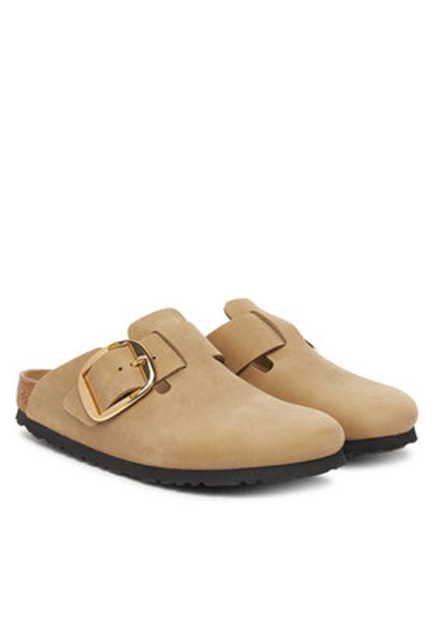 Birkenstock Klapki Boston Big Buckle Hex 1030425 Brązowy. Kolor: brązowy. Materiał: skóra