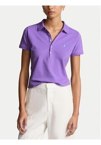 Polo Ralph Lauren Polo 211870245012 Fioletowy Slim Fit. Typ kołnierza: polo. Kolor: fioletowy. Materiał: bawełna #6