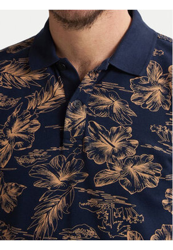 Petrol Industries Polo M-1050-POL911 Granatowy Regular Fit. Typ kołnierza: polo. Kolor: niebieski. Materiał: bawełna