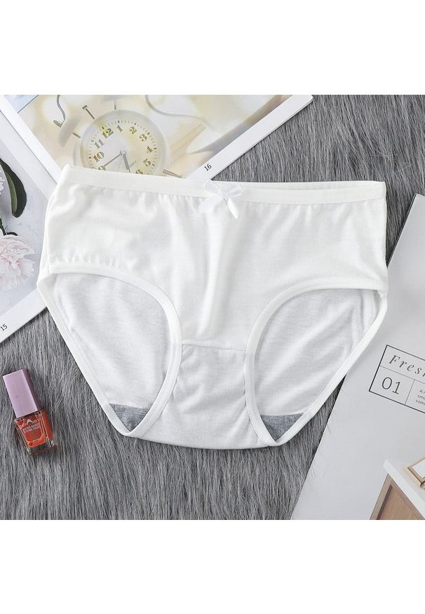 Intica - Figi dziewczęce o średnim stanie z elastycznymi bokami Tomiko. Kolor: biały. Materiał: materiał