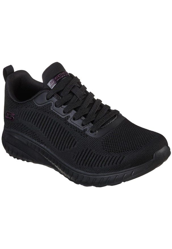 skechers - Buty Skechers Bobs Squad Chaos-Face Off, Kobiety. Kolor: czarny. Materiał: guma, materiał, tkanina, syntetyk