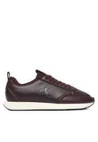 Calvin Klein Sneakersy Retro Runner Sock Panl Lth Neo HW0HW03118 Brązowy. Kolor: brązowy. Materiał: skóra #1