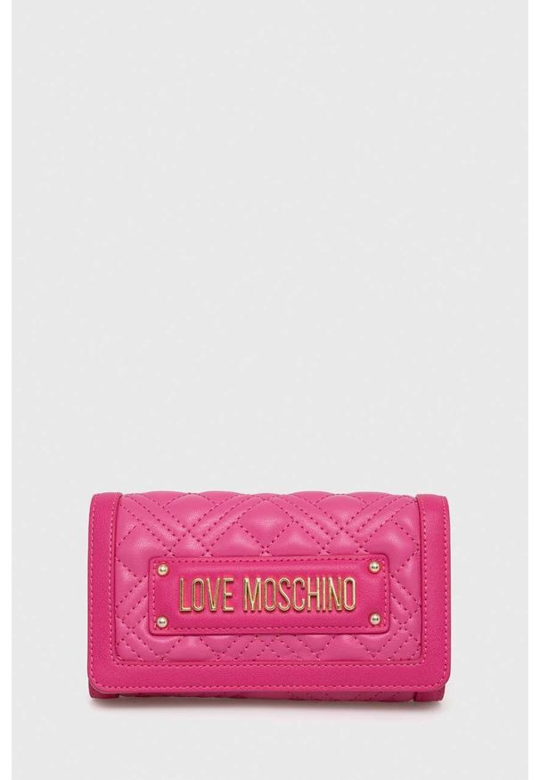 Love Moschino portfel damski kolor różowy. Kolor: różowy