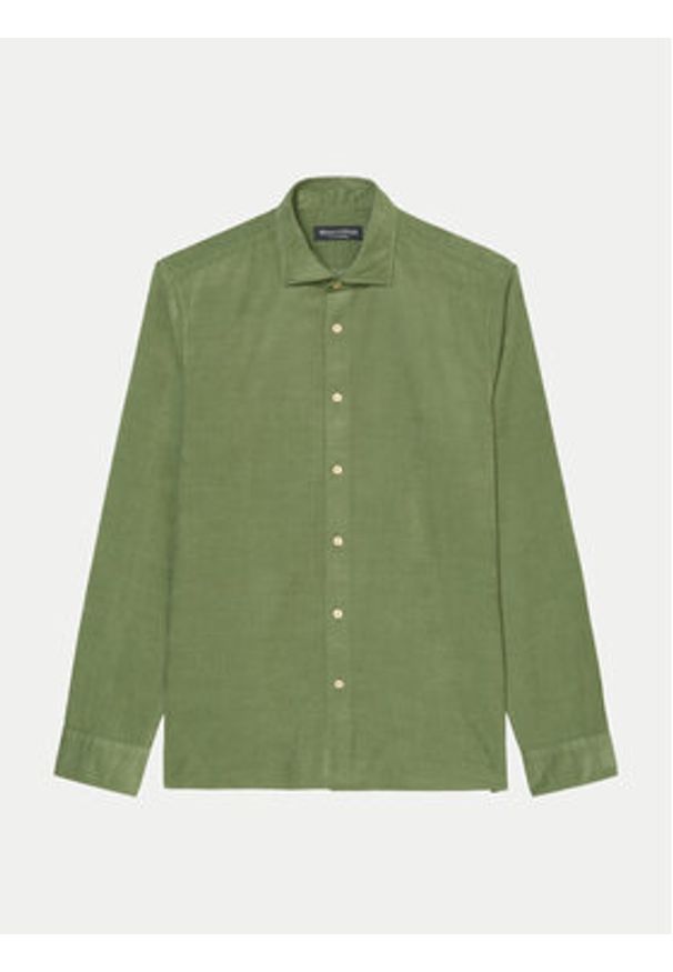 Marc O'Polo Koszula 429 7228 42256 Zielony Slim Fit. Typ kołnierza: polo. Kolor: zielony. Materiał: bawełna