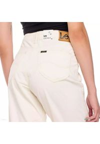 Lee - LEE 5 POCKET WIDE LEG DAMSKIE SPODNIE SZTRUKSOWE OFF WHITE L30SDC26. Materiał: sztruks #3