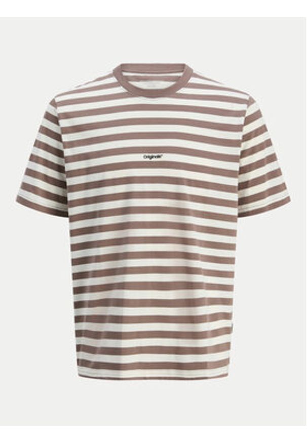 Jack & Jones T-Shirt Vesterbro 12265748 Beżowy Relaxed Fit. Kolor: beżowy. Materiał: bawełna