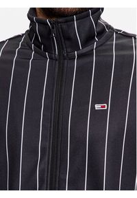 Tommy Jeans Bluza Pinstripe DM0DM16360 Czarny Relaxed Fit. Kolor: czarny. Materiał: syntetyk