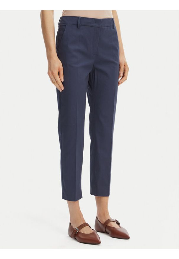 Weekend Max Mara Spodnie materiałowe Cecco 2615131082 Granatowy Regular Fit. Kolor: niebieski. Materiał: bawełna