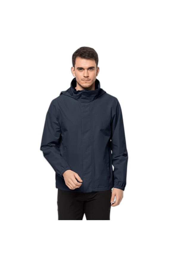 Wodoodporna kurtka Jack Wolfskin Stormy Point 2L. Kolor: niebieski. Materiał: syntetyk. Sport: turystyka piesza