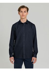 Sinsay - Koszula slim fit - granatowy. Kolor: niebieski