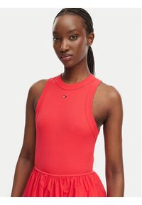 Tommy Jeans Sukienka letnia DW0DW22593 Czerwony Regular Fit. Kolor: czerwony. Materiał: bawełna. Sezon: lato #3