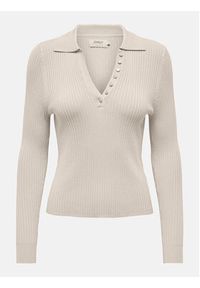 only - ONLY Sweter Minna 15309345 Beżowy Regular Fit. Kolor: beżowy. Materiał: syntetyk #5