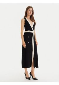 LOLA CASADEMUNT Sukienka dzianinowa LS2616160 Czarny Regular Fit. Kolor: czarny. Materiał: syntetyk #1