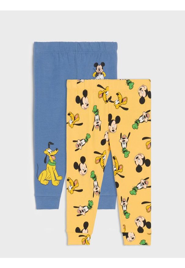 Sinsay - Legginsy 2 pack Mickey Mouse - mid blue. Wzór: motyw z bajki