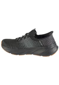 skechers - Buty do chodzenia męskie Skechers Slip ins Edgeride Raygo. Kolor: czarny. Materiał: syntetyk, materiał. Szerokość cholewki: normalna. Sport: turystyka piesza