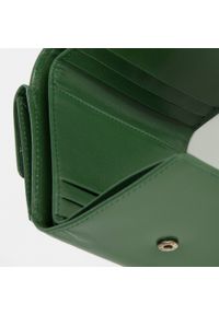 Wittchen - Damski portfel z gładkiej skóry dwustronny na zatrzask zielony. Kolor: zielony. Materiał: skóra. Wzór: gładki #5