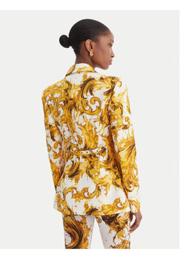 Versace Jeans Couture Marynarka 80HAQ702 NS756 Biały Slim Fit. Kolor: biały. Materiał: syntetyk