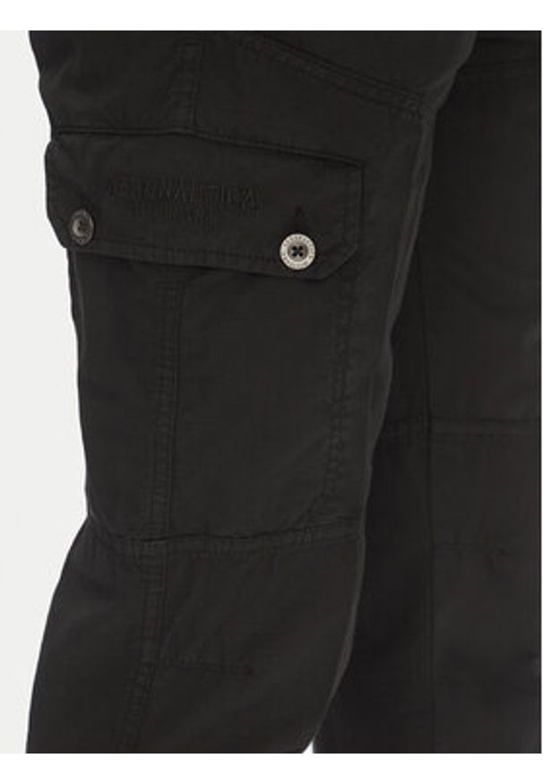 Aeronautica Militare Spodnie materiałowe 251PA1662CT3526 Czarny Regular Fit. Kolor: czarny. Materiał: bawełna, len