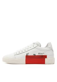 OFF-WHITE - Off-White Sneakersy Low Vulcanized IA178S22LEA0020101 Biały. Kolor: biały. Materiał: skóra #3