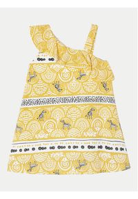 Mayoral Sukienka letnia 3951 Żółty Regular Fit. Kolor: żółty. Materiał: bawełna. Sezon: lato #6