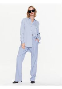 Calvin Klein Spodnie materiałowe Essential Slim Straight K20K205188 Błękitny Regular Fit. Kolor: niebieski. Materiał: syntetyk, wiskoza #5