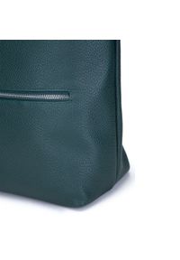 Wittchen - Torebka worek ze skośnym suwakiem. Kolor: zielony. Wzór: aplikacja. Materiał: skórzane. Styl: elegancki, sportowy #6