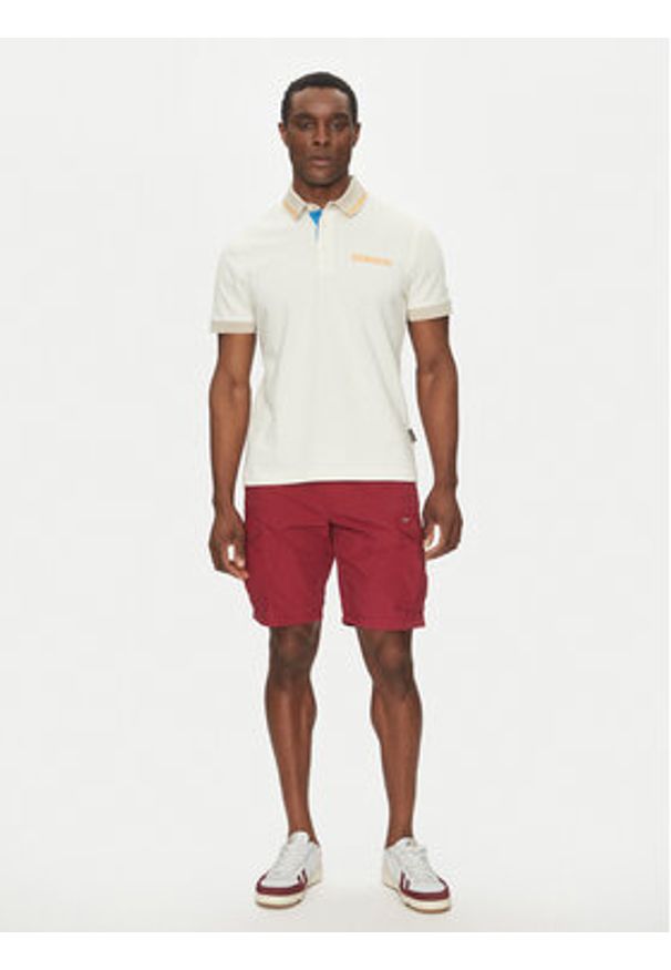 Napapijri Polo E-Zeri NP0A4ID4 Écru Regular Fit. Typ kołnierza: polo. Materiał: bawełna