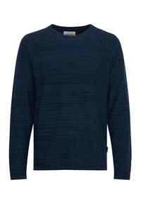Blend Sweter 20715849 Granatowy Regular Fit. Kolor: niebieski. Materiał: bawełna