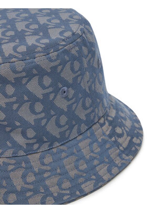 Calvin Klein Kapelusz Logo Jacquard Bucket Hat LV04K5059G Niebieski. Kolor: niebieski. Materiał: materiał, poliester