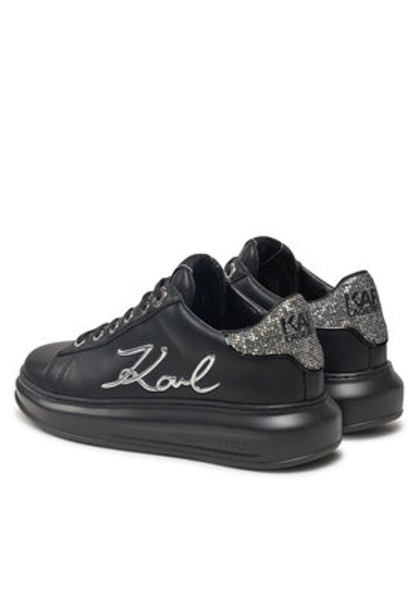 Karl Lagerfeld - KARL LAGERFELD Sneakersy KL62510A Czarny. Kolor: czarny. Materiał: skóra