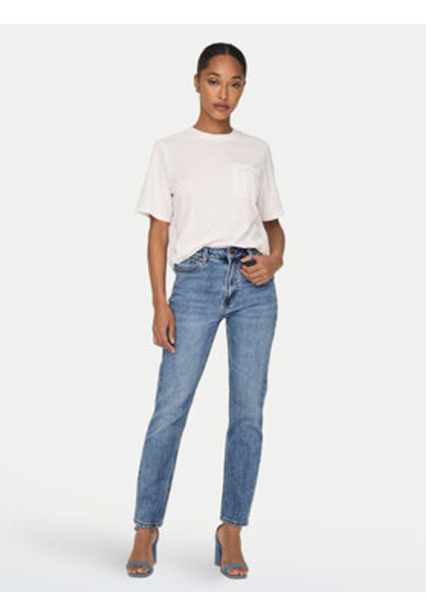 only - ONLY Jeansy Emily 15195573 Niebieski Straight Fit. Kolor: niebieski
