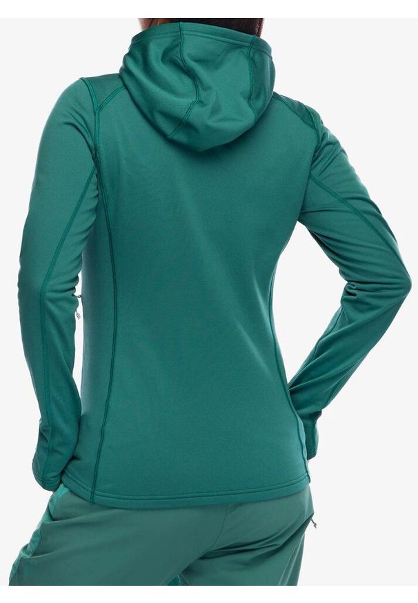 Bluza z kapturem damska Rab Superflux Hoody. Typ kołnierza: kaptur. Kolor: zielony
