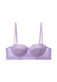 Intica - Biustonosz push-up balkonetka uniesienie i wsparcie Krissy. Kolor: fioletowy. Materiał: tkanina. Rodzaj stanika: push-up