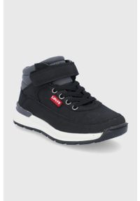 Levi's® - Levi's Buty dziecięce kolor czarny. Okazja: na spotkanie biznesowe. Nosek buta: okrągły. Zapięcie: rzepy. Kolor: czarny. Materiał: guma. Szerokość cholewki: normalna. Styl: biznesowy #3