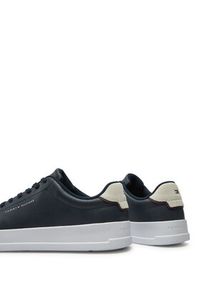 TOMMY HILFIGER - Tommy Hilfiger Sneakersy Th Court Lth Detail Ess FM0FM05367 Granatowy. Kolor: niebieski. Materiał: skóra #3