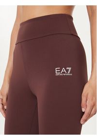 EA7 Emporio Armani Legginsy 6DTP21 TJKLZ 1755 Brązowy Slim Fit. Kolor: brązowy. Materiał: syntetyk