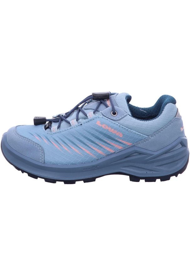 Buty do chodzenia dla dzieci Lowa Zirrox Low Ii Gtx. Kolor: szary, niebieski. Materiał: syntetyk, materiał. Szerokość cholewki: normalna. Sport: turystyka piesza
