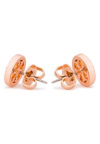 Tory Burch Kolczyki Crystal Logo Circle-Stud Earring 53422 Różowy. Kolor: różowy