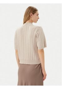 Bruuns Bazaar Sweter Anemones BBW4521 Beżowy Regular Fit. Kolor: beżowy. Materiał: wiskoza