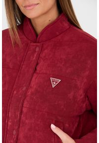 Guess - GUESS Bordowa damska kurtka, Rozmiar L. Kolor: czerwony. Długość: krótkie #8