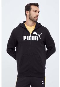 Puma bluza męska kolor czarny z kapturem z nadrukiem. Typ kołnierza: kaptur. Kolor: czarny. Materiał: materiał. Długość rękawa: długi rękaw. Długość: długie. Wzór: nadruk #3
