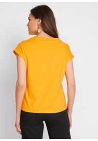 Shirt z przewiązaniem bonprix żółty szafranowy. Kolor: żółty #7