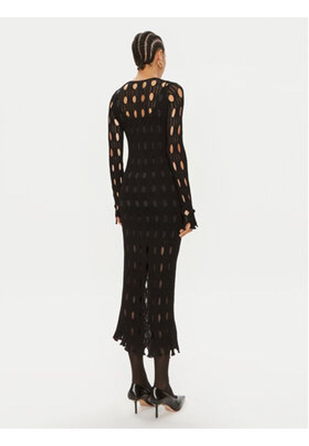 Pinko Sukienka dzianinowa Ring 103470 A1UN Czarny Slim Fit. Kolor: czarny. Materiał: syntetyk