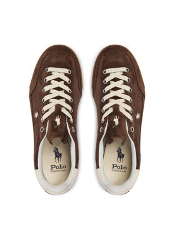 Polo Ralph Lauren Sneakersy 804P08219002 Brązowy. Kolor: brązowy. Materiał: skóra, zamsz