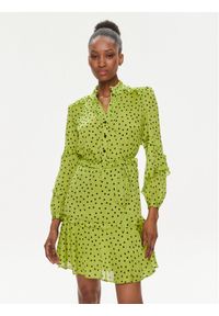 Pinko Sukienka codzienna Piccadilly 101493 A155 Zielony Regular Fit. Okazja: na co dzień. Kolor: zielony. Materiał: wiskoza. Typ sukienki: proste. Styl: casual