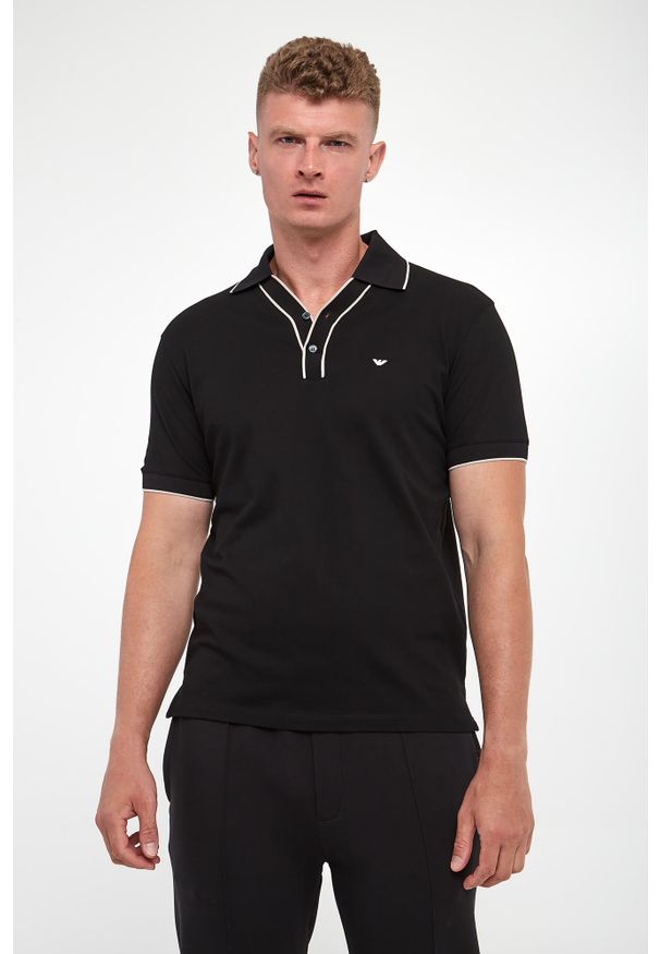 Emporio Armani - Polo męskie z logo EMPORIO ARMANI. Typ kołnierza: polo