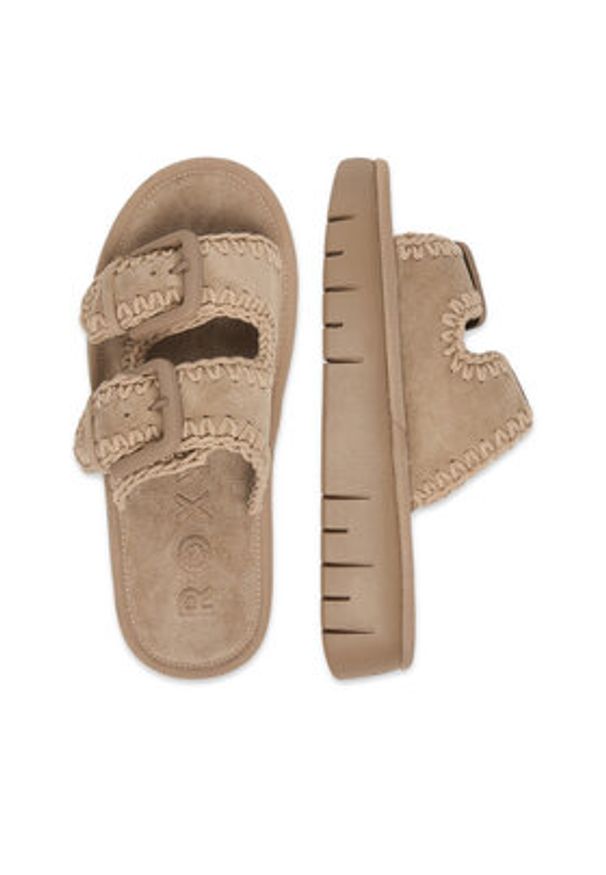 Roxy Klapki CWBEOB-HY62277-10 Beżowy. Kolor: beżowy. Materiał: materiał
