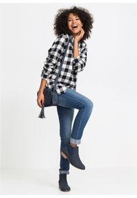 bonprix - Długa bluzka flanelowa z czystej bawełny. Kolor: biały. Materiał: bawełna. Długość: długie #2