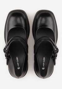 Renee - Czarne Półbuty w Stylu Mary Jane na Słupku i Platformie Arnlan. Okazja: na co dzień. Zapięcie: pasek. Kolor: czarny. Wzór: gładki. Obcas: na platformie. Styl: casual, retro, elegancki #5