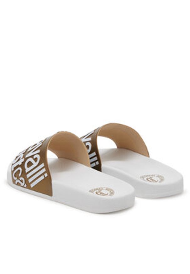 Just Cavalli Klapki 78RA3SZ1 ZS785 Złoty. Kolor: złoty. Materiał: syntetyk